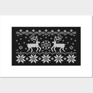 Jacquard with Reindeers Posters and Art